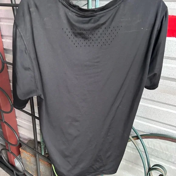 Champion Men's Tee in Black with Neon Green Highlights - Picture 3 of 4